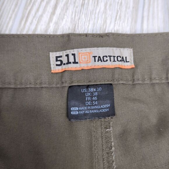 5.11 Men's TACLITE Pro Tactical Pants Green Size 38x30 Olive Green Army Green - Picture 6 of 9